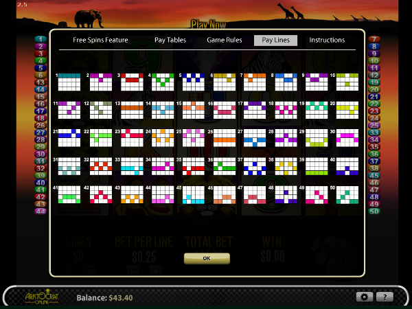 Игровой автомат 50 Lions - золотые приключения ждут вас в казино Вулкан Вегас